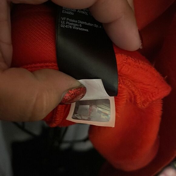 The North Face morningside orange red full zip up windfall fleece lined jacket - Picture 6 of 7